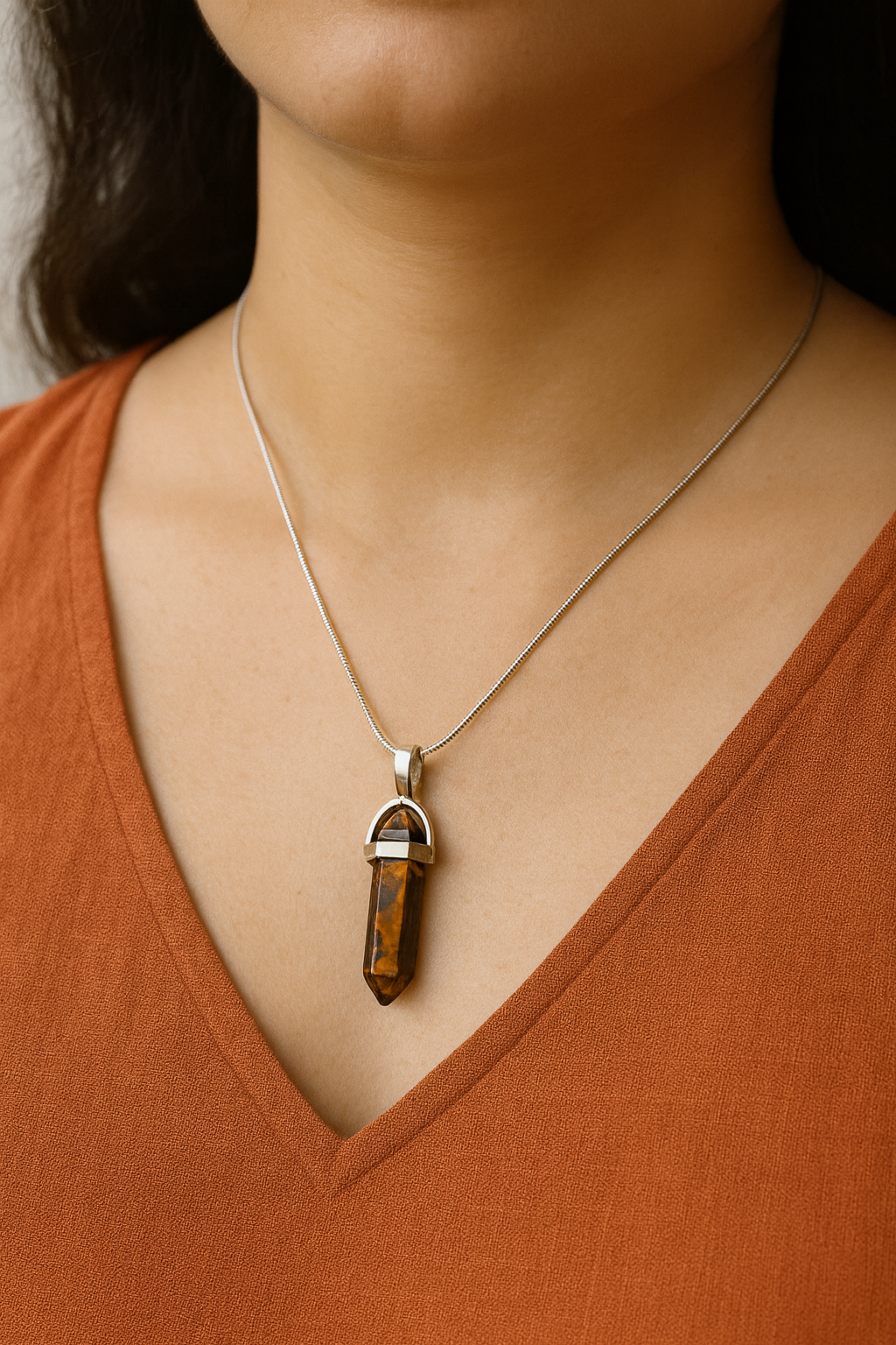 Tiger Eye Pencil Pendant