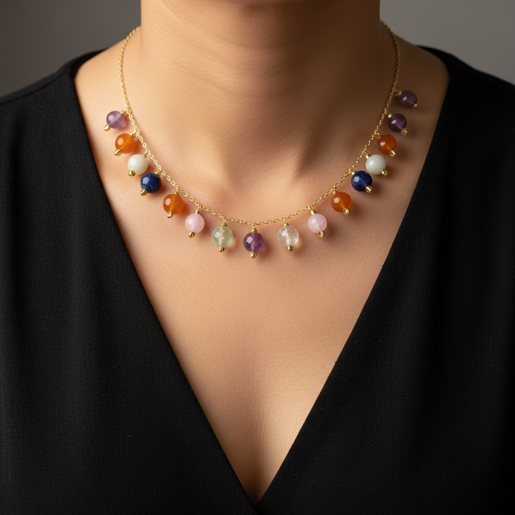 Multi Stone Chakras Balancing Choker