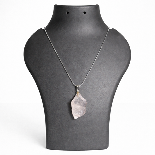Rose Quartz Raw Pendant – Crystal of Love, Compassion & Emotional Healing