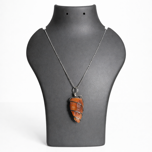 Red Jasper Raw Pendant – Crystal of Strength, Grounding & Emotional Stability