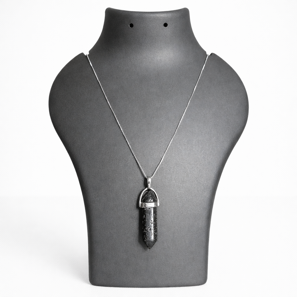 Lava Stone Pencil Pendant – Crystal of Grounding, Strength & Transformation