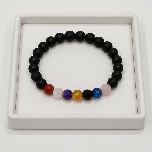 Seven Chakra Lava Stone Bracelet – Ground Your Energy, Align Your Chakras