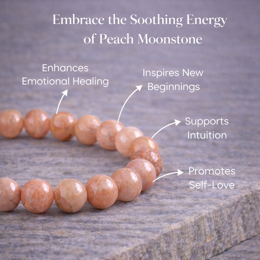 Peach Moonstone Energy Bracelet
