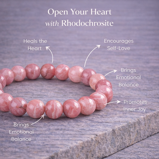 Rhodochrosite Bracelet – Heart Awakening & Inner Child Healing