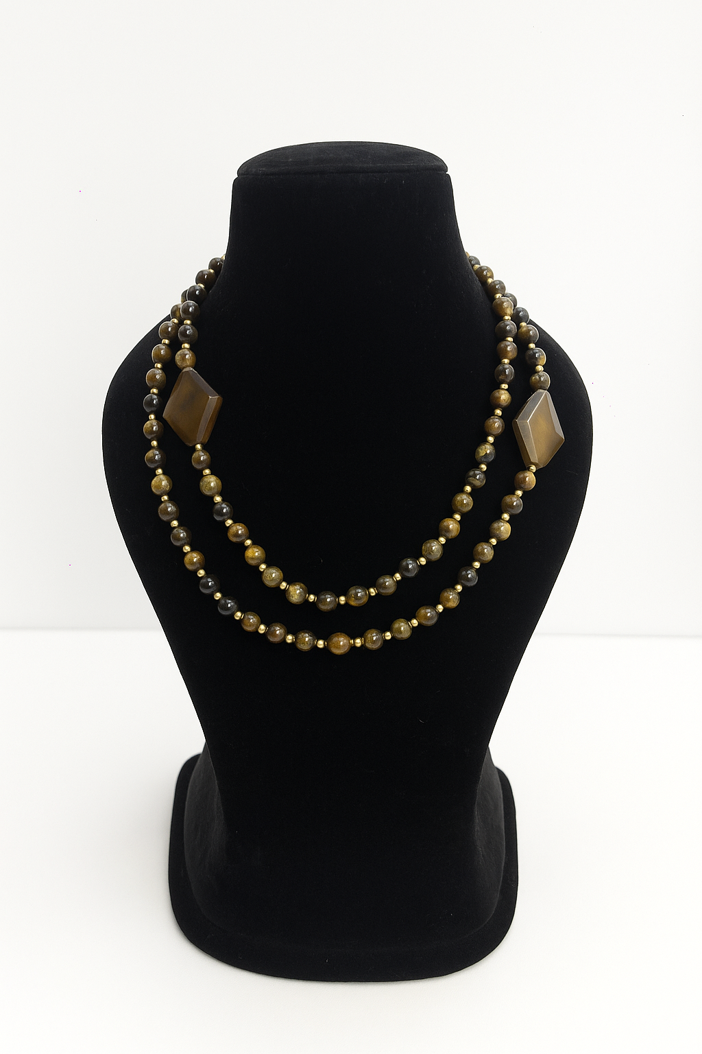 Tiger Eye Double Layer Necklace – Crystal of Strength, Protection & Confidence