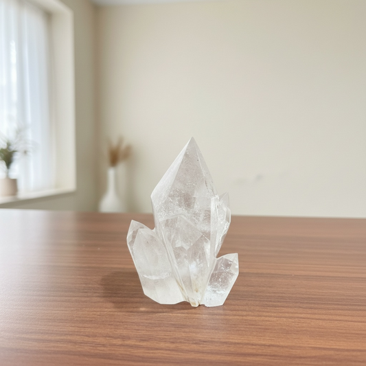 Clear Quartz (Sphatik) Family Cluster – Master Healer Crystal for Clarity, Cleansing & Energy Amplification
