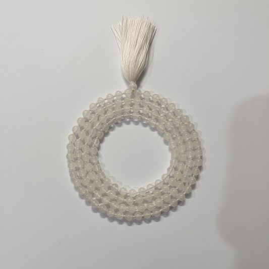 Clear Quartz (Sphatik) Jaap Mala – Purity, Focus & Energy Amplification