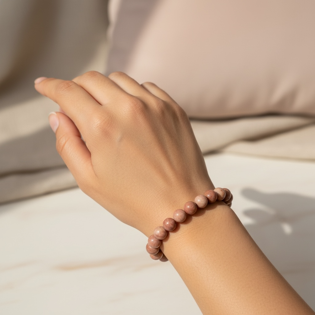Pink Rhodonite Bracelet – Emotional Healing, Self-Love & Inner Balance