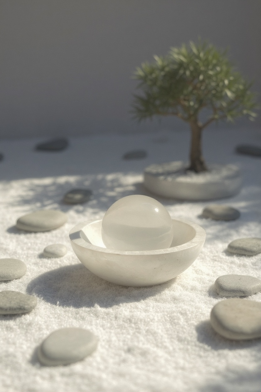 Selenite Crystal Ball – Divine Light, Clarity & Aura Cleansing