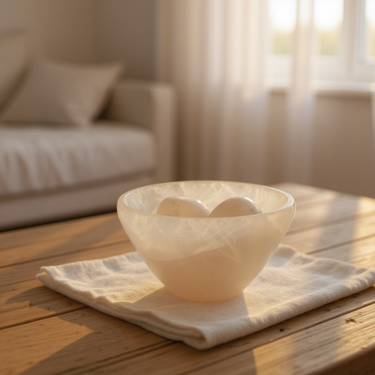 Rose Quartz Bowl – Love, Calm & Heart Healing