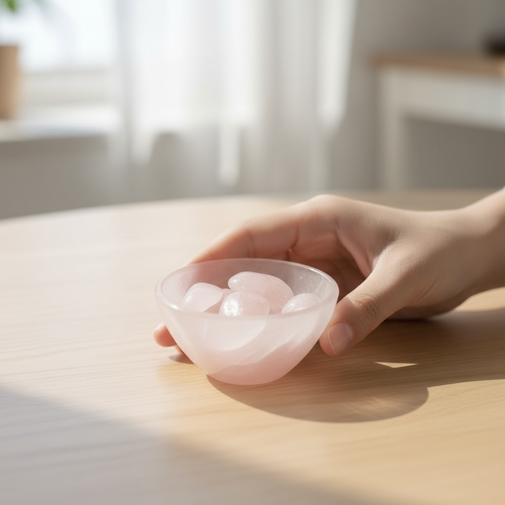 Rose Quartz Bowl – Love, Calm & Heart Healing