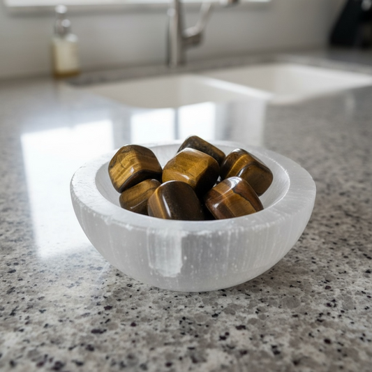 Tiger Eye Tumble Stone – Courage, Protection & Inner Strength
