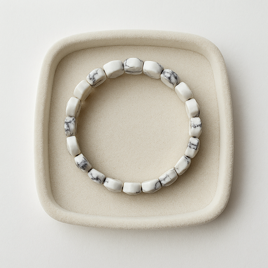 Howlite Calm Mind Slab Cut Bracelet