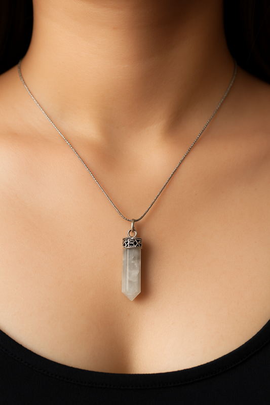 Moonstone Intuition Pencil Pendant with Anti-Tarnish Chain