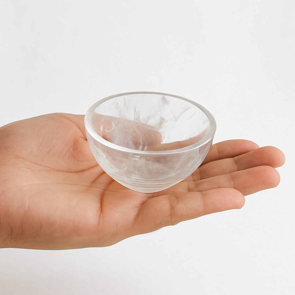Clear Quartz Crystal Bowl – 2”