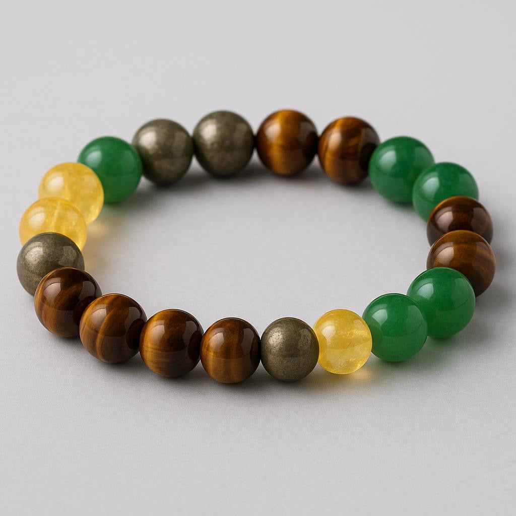 Money Magnet Bracelet – Citrine, Aventurine, Pyrite & Tiger Eye