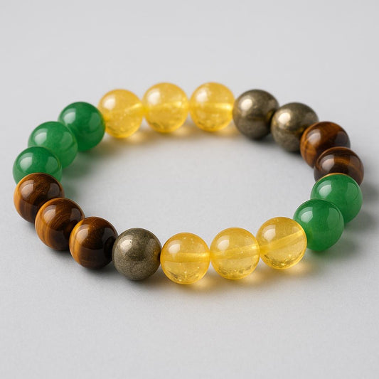 Money Magnet Bracelet – Citrine, Aventurine, Pyrite & Tiger Eye