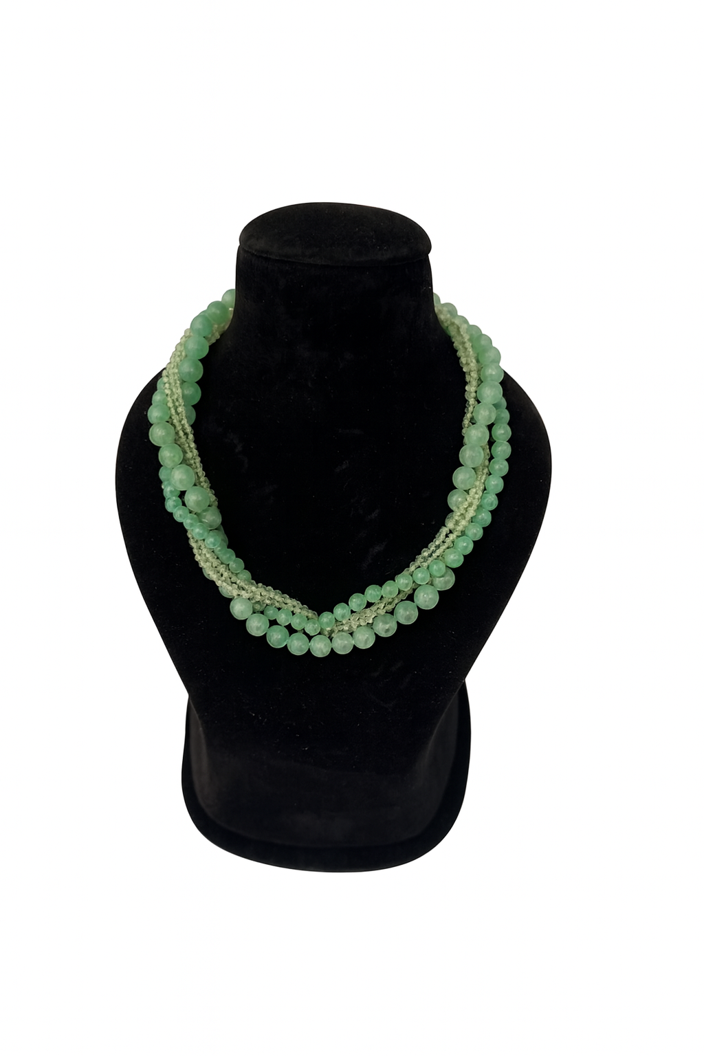 Green Aventurine Overlapped Designer Necklace – For Prosperity, Luck & Growth