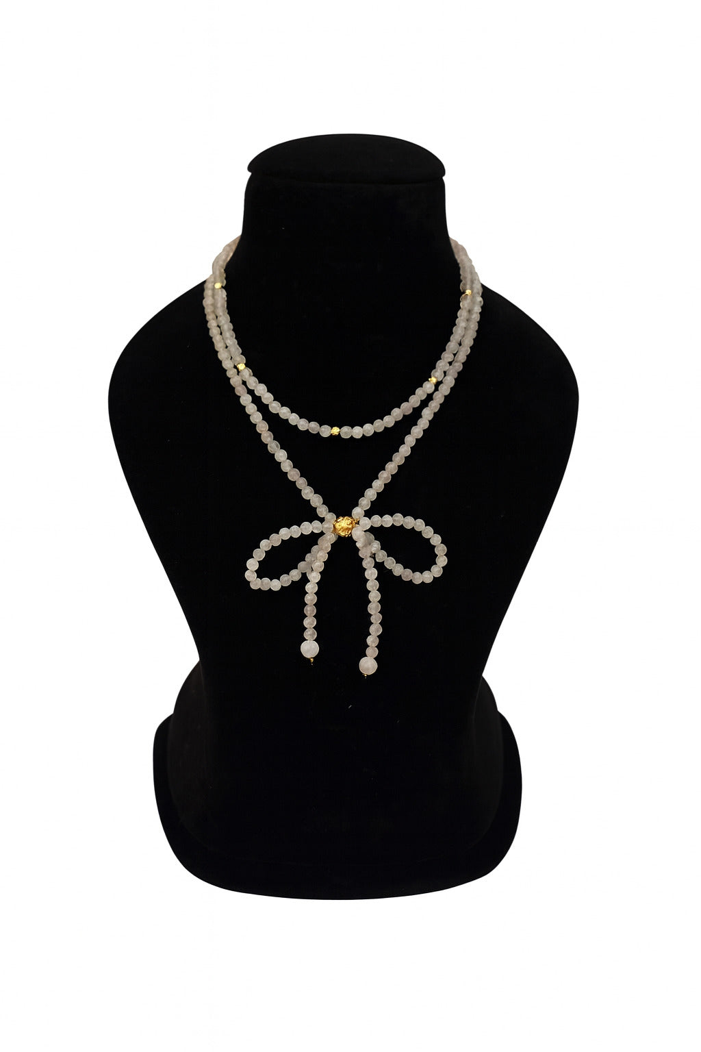 Rose Quartz Heavenly Bow Necklace