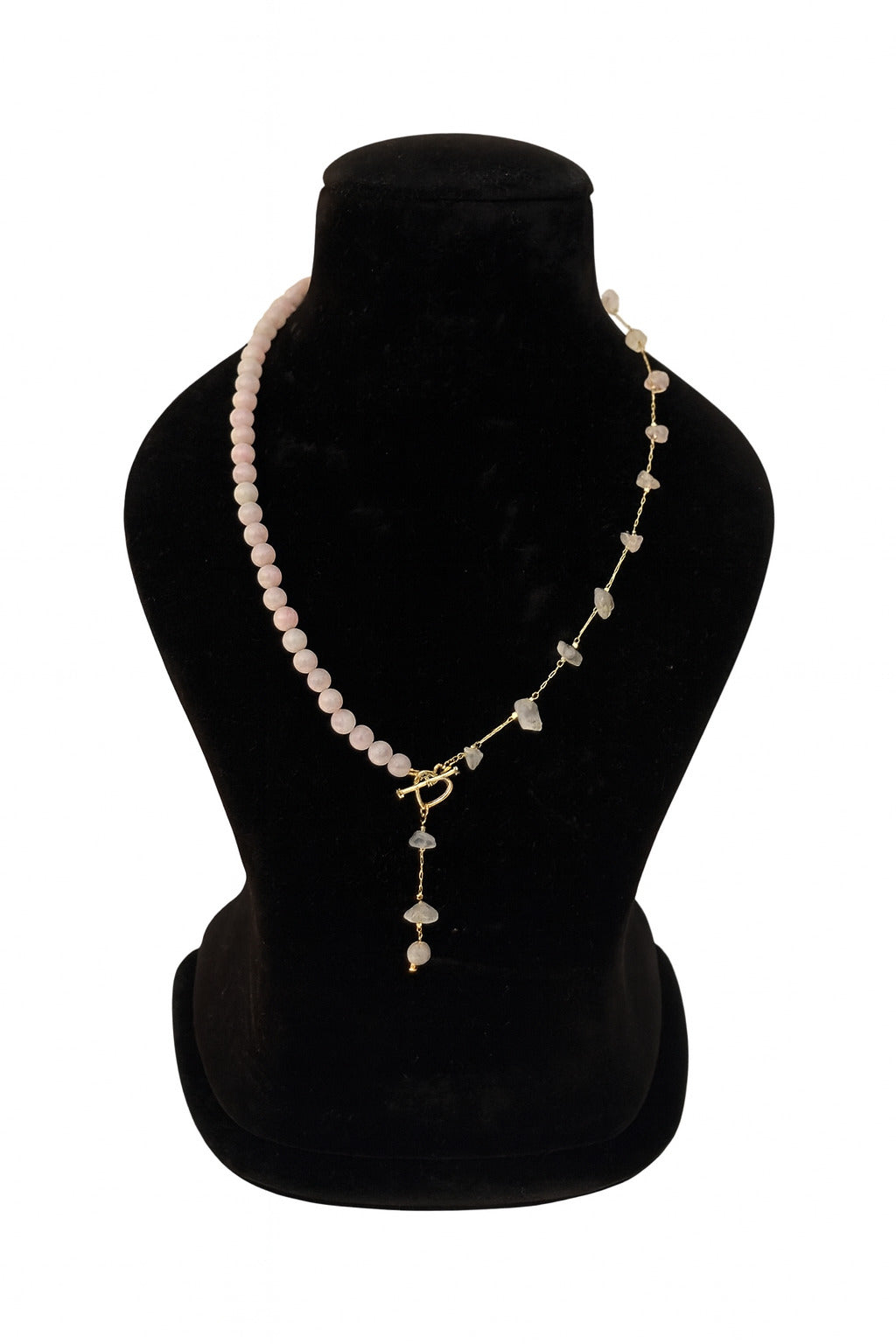 Rose Quartz Chip & Bead Necklace – Crystal of Love, Compassion & Emotional Healing