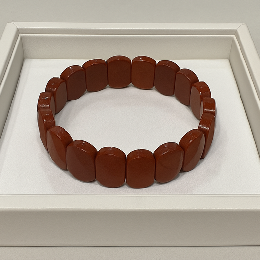 Red Jasper Bracelet Cabochone Bead