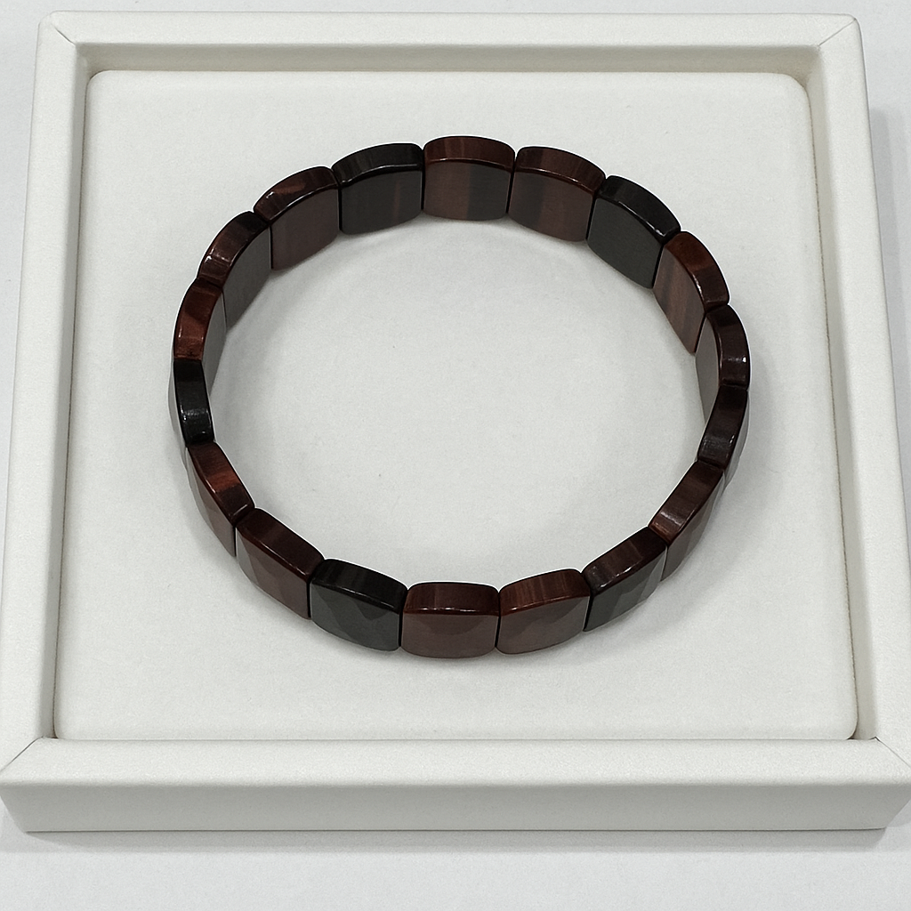 Red Tiger Eye Bracelet Cabochone Bead