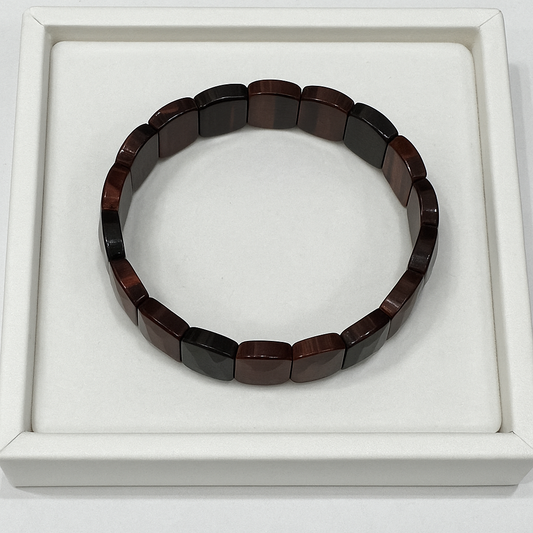 Red Tiger Eye Bracelet Cabochone Bead