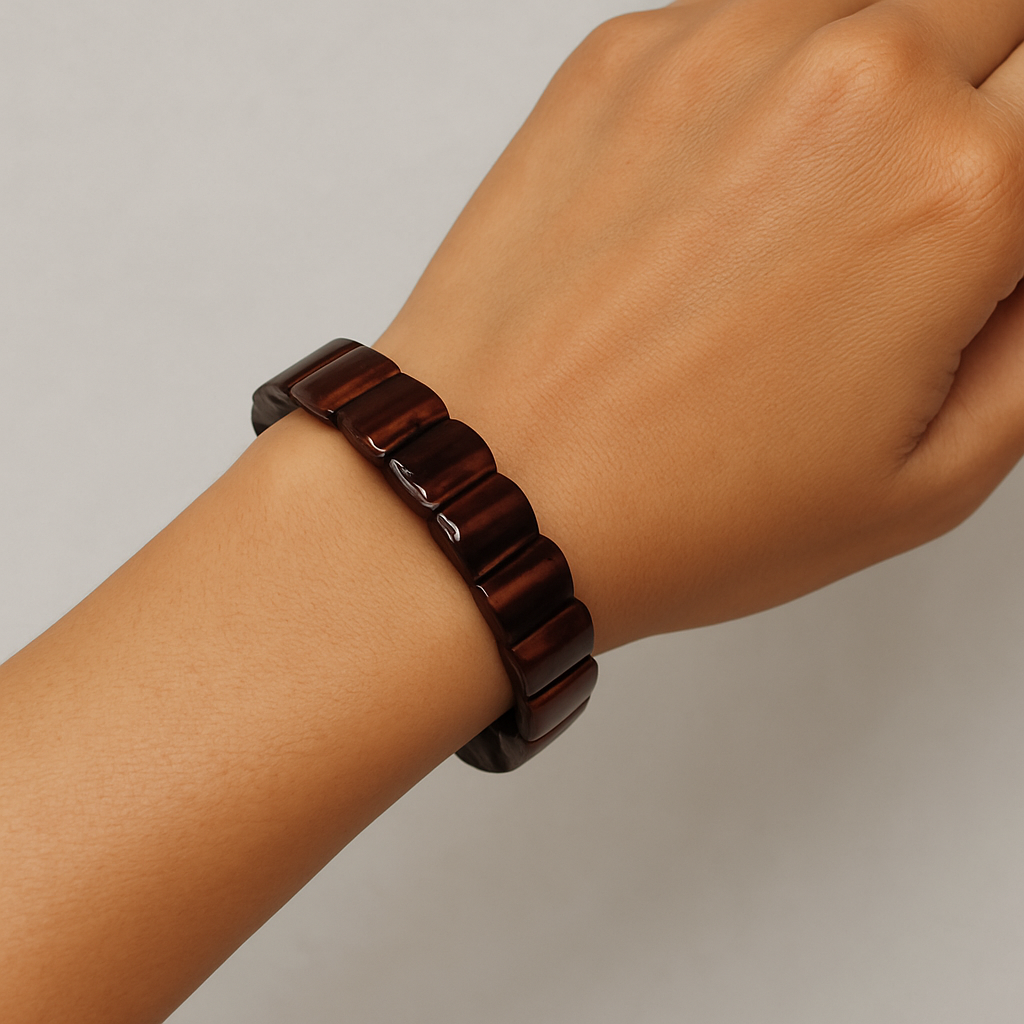 Red Tiger Eye Bracelet Cabochone Bead