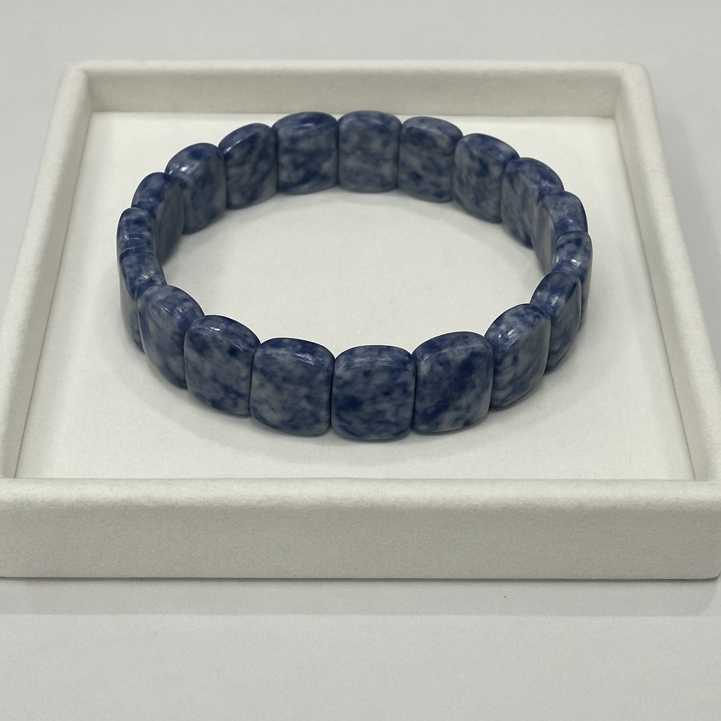 Sodalite Slab Cut Bead Bracelet