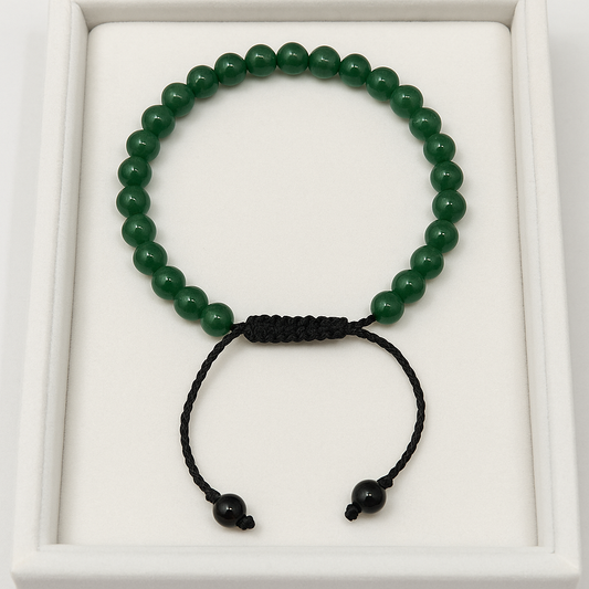 Green Jade 6mm Adjustable Thread Bracelet