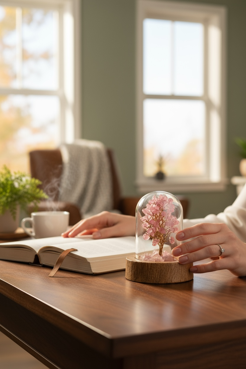 Rose Quartz Miniature Tree – Stone of Love, Harmony & Emotional Healing