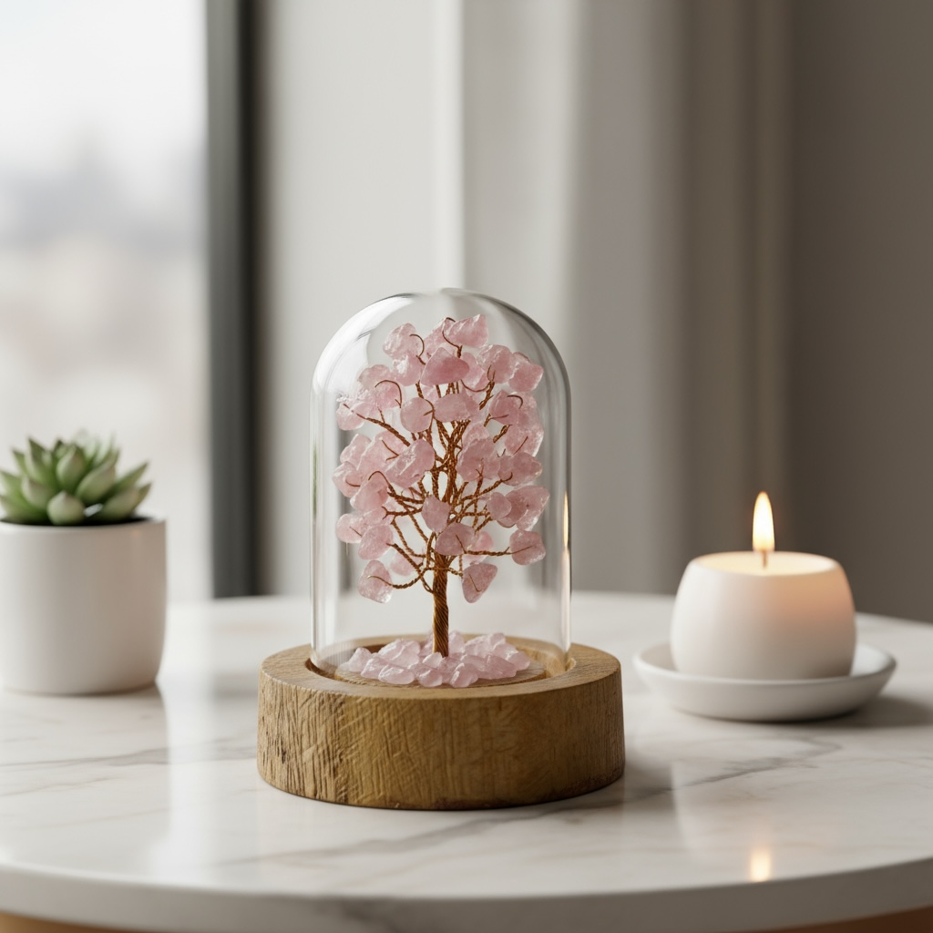 Rose Quartz Miniature Tree – Stone of Love, Harmony & Emotional Healing