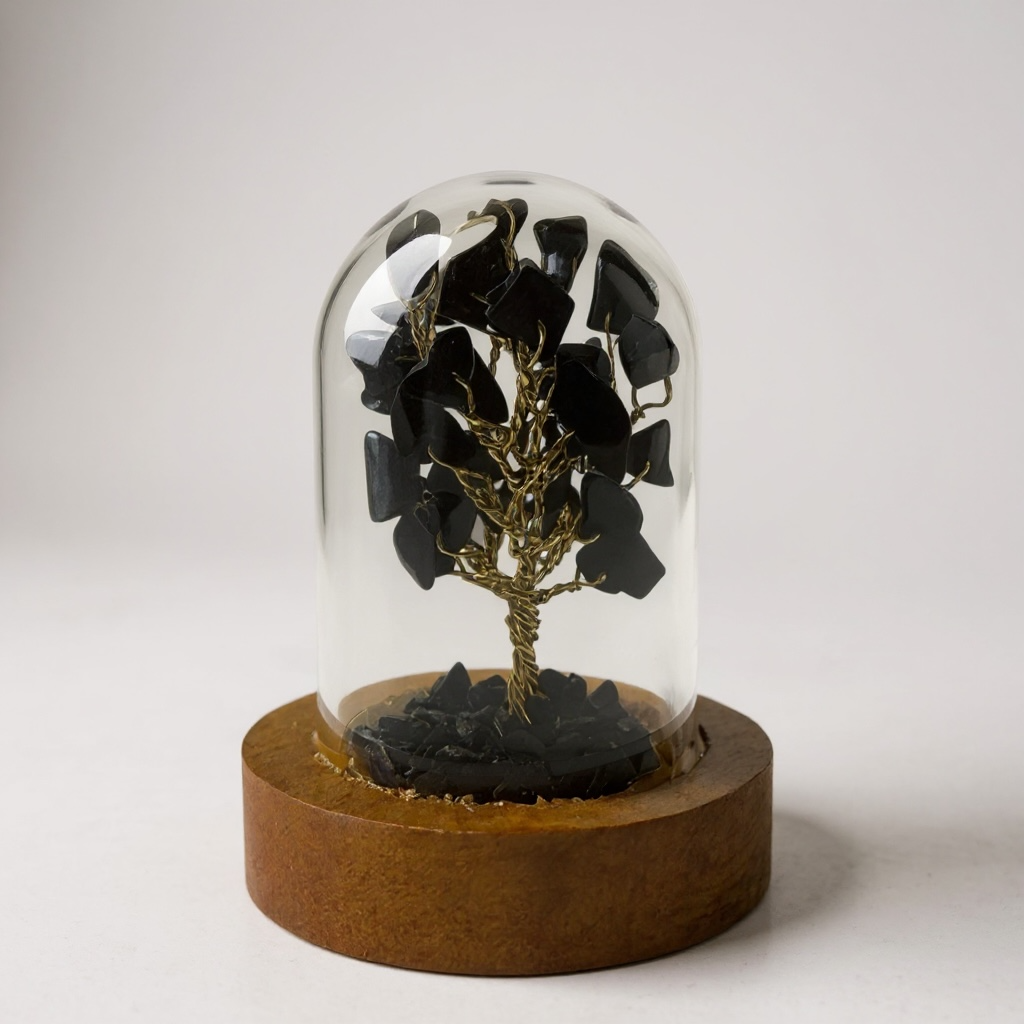 Black Tourmaline Miniature Tree – Stone of Protection, Grounding & Energy Shielding