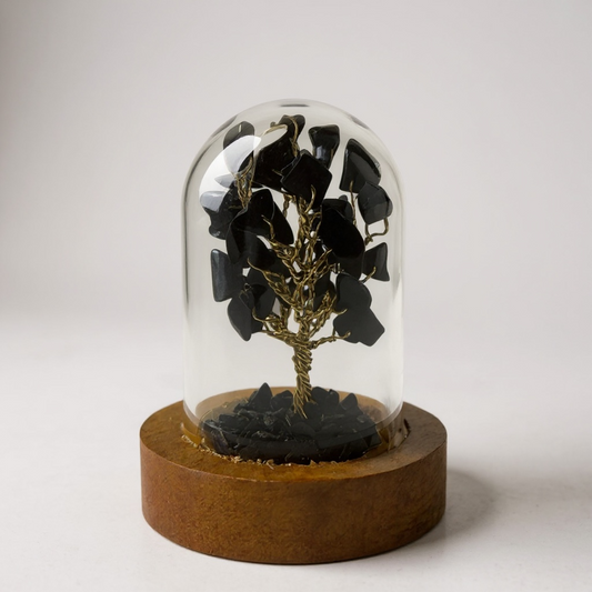 Black Tourmaline Miniature Tree – Stone of Protection, Grounding & Energy Shielding