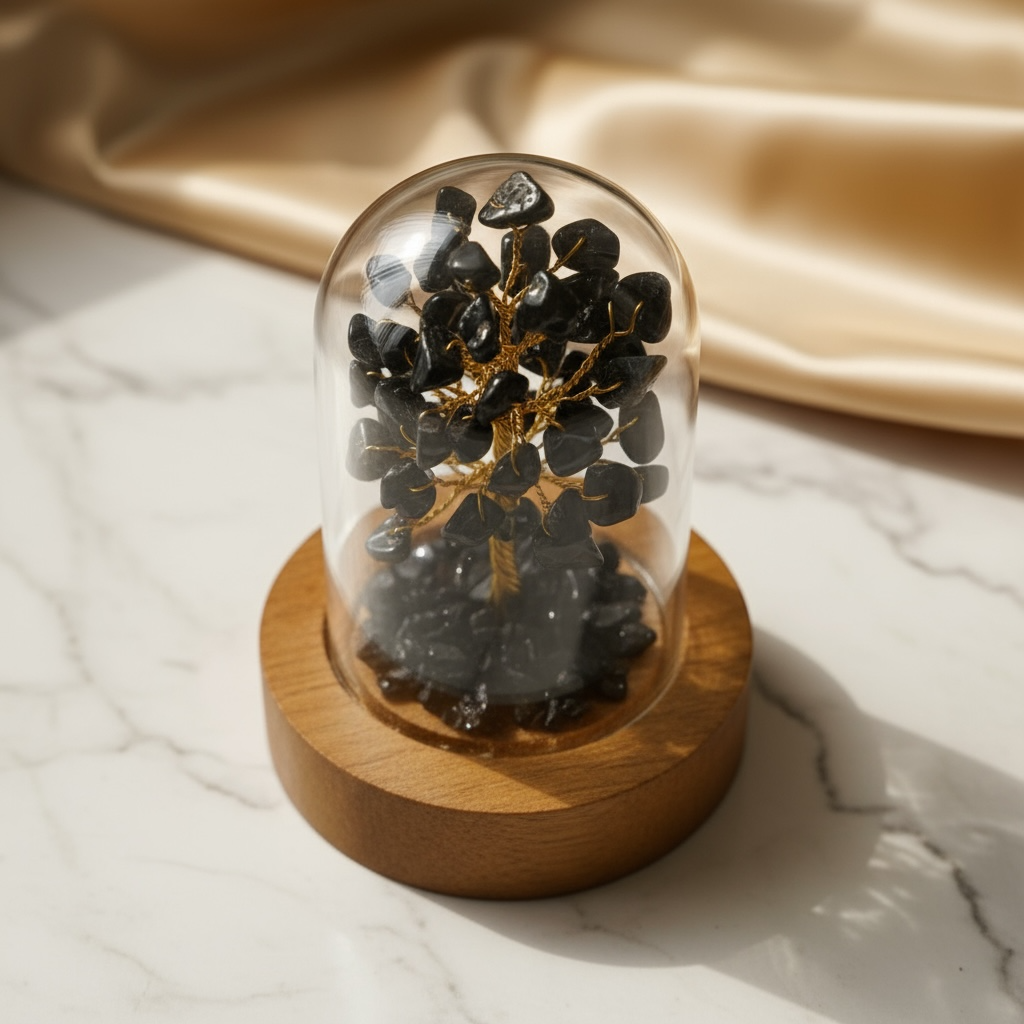 Black Tourmaline Miniature Tree – Stone of Protection, Grounding & Energy Shielding