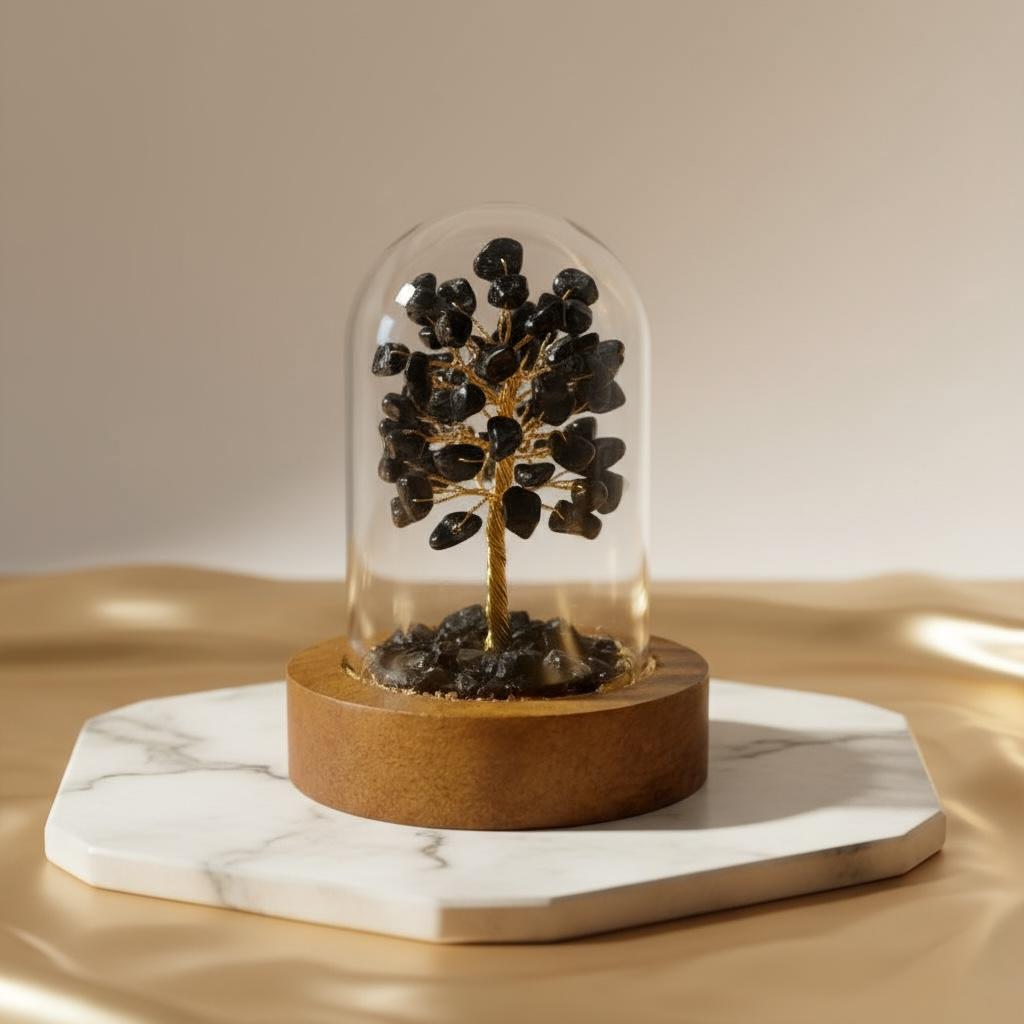 Black Tourmaline Miniature Tree – Stone of Protection, Grounding & Energy Shielding