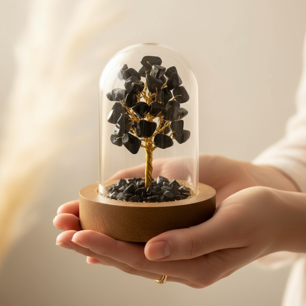Black Tourmaline Miniature Tree – Stone of Protection, Grounding & Energy Shielding