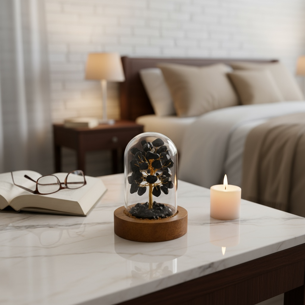 Black Tourmaline Miniature Tree – Stone of Protection, Grounding & Energy Shielding