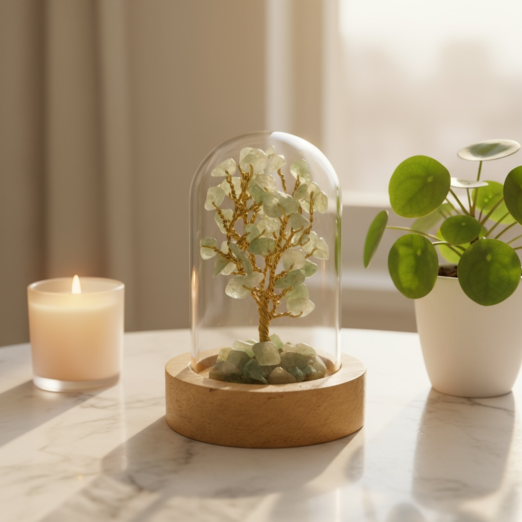 Green Aventurine Miniature Tree – Stone of Luck, Growth & Prosperity