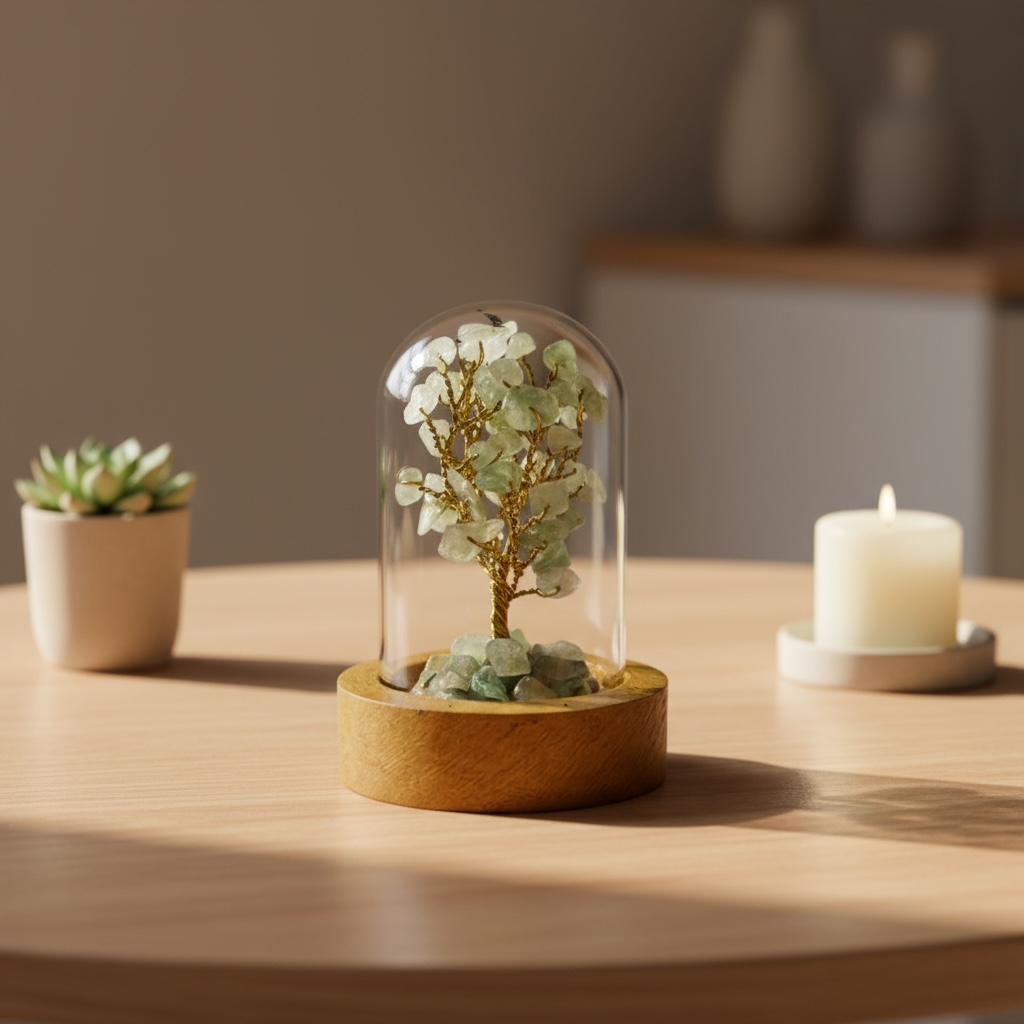 Green Aventurine Miniature Tree – Stone of Luck, Growth & Prosperity