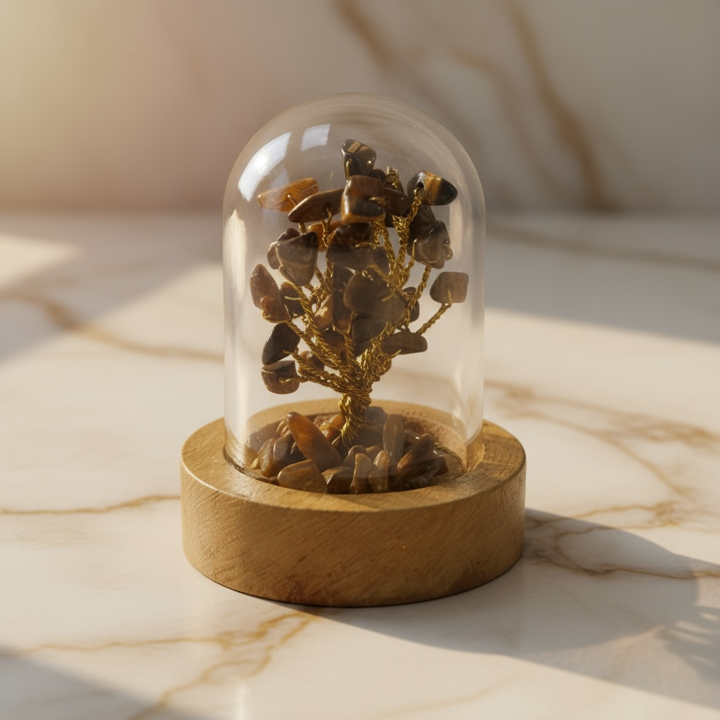 Tiger Eye Miniature Tree – Stone of Courage, Protection & Prosperity