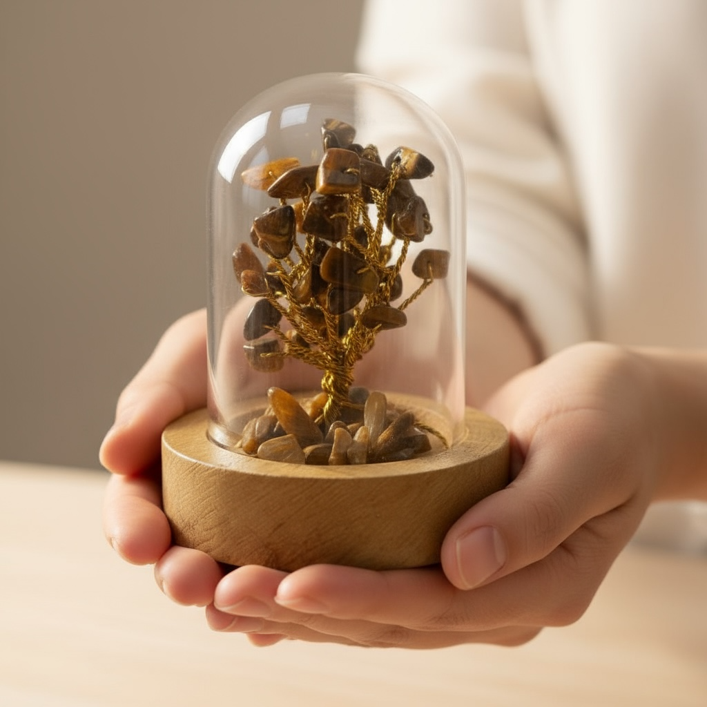 Tiger Eye Miniature Tree – Stone of Courage, Protection & Prosperity