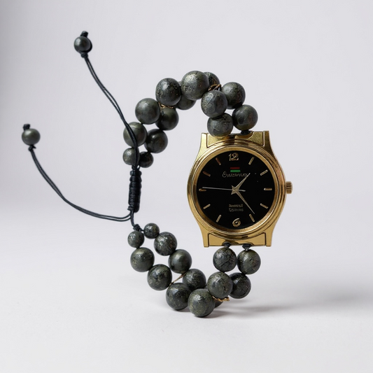 Pyrite Crystal Watch – Timepiece of Wealth, Protection & Power