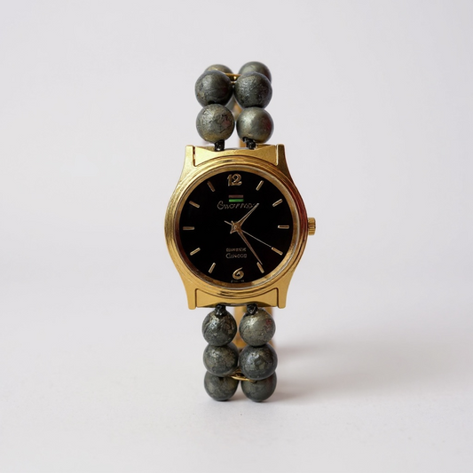Pyrite Crystal Watch – Timepiece of Wealth, Protection & Power