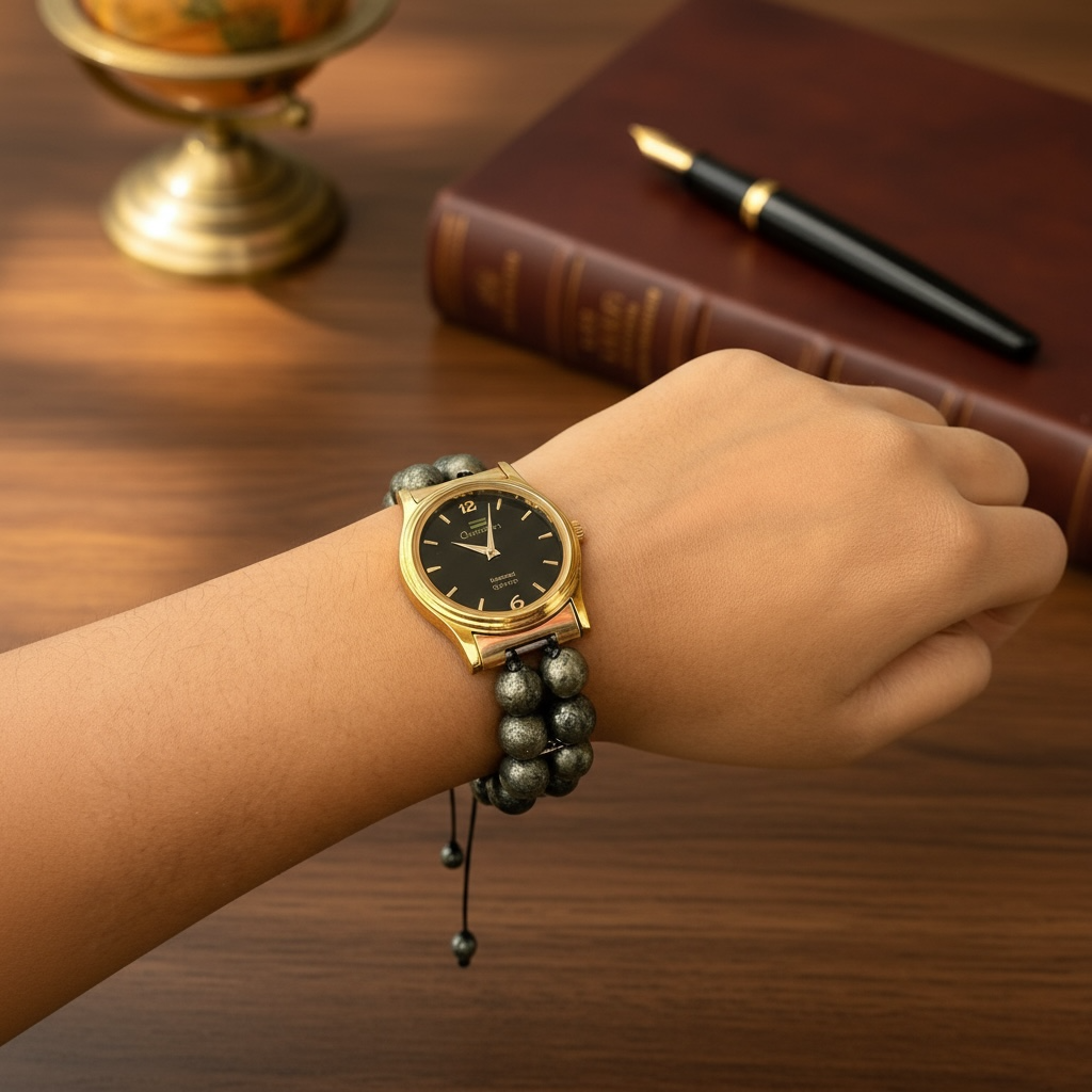 Pyrite Crystal Watch – Timepiece of Wealth, Protection & Power