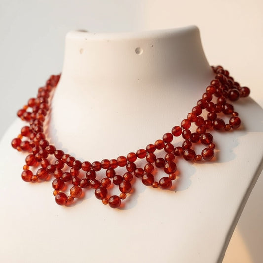 Carnelian Choker Necklace – Crystal of Confidence, Passion & Creative Energy