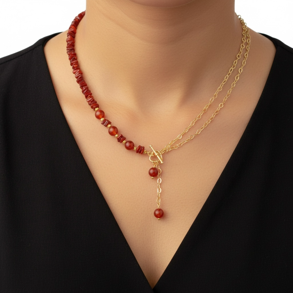 Carnelian Necklace – Crystal of Confidence, Creativity & Motivation