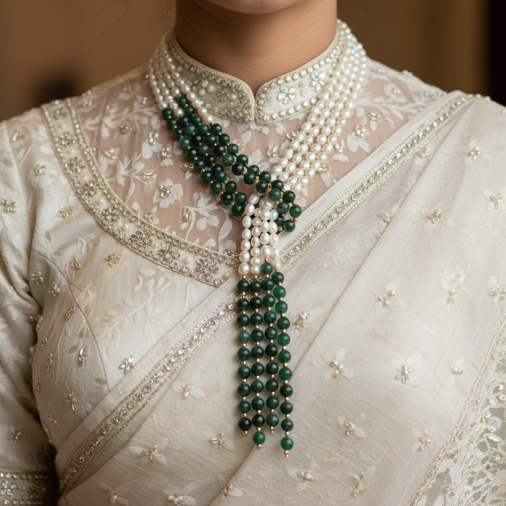 Pearl & Jade Multi-Styling Necklace – Elegance, Prosperity & Grace for Women