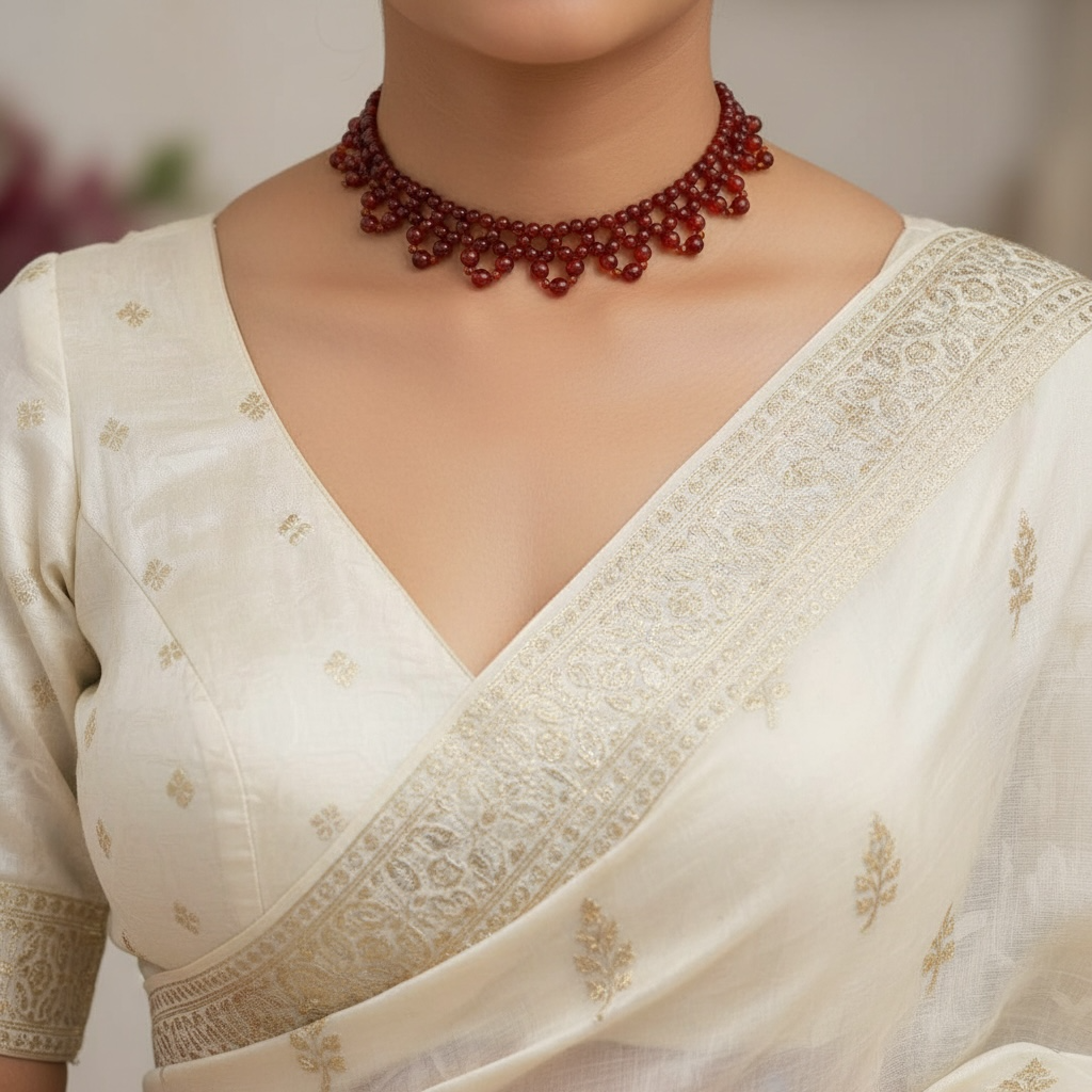 Carnelian Choker Necklace – Crystal of Confidence, Passion & Creative Energy