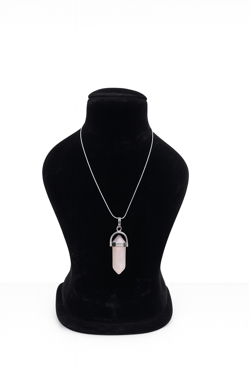 Rose Quartz Pencil Pendant – Crystal of Love, Peace & Emotional Healing